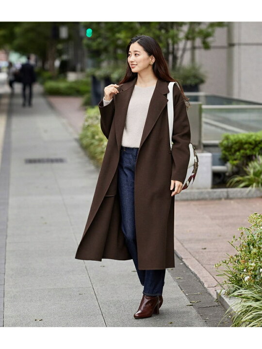楽天市場】【SALE／50%OFF】カシミヤ混リバー仕立てラップコート ROPE 