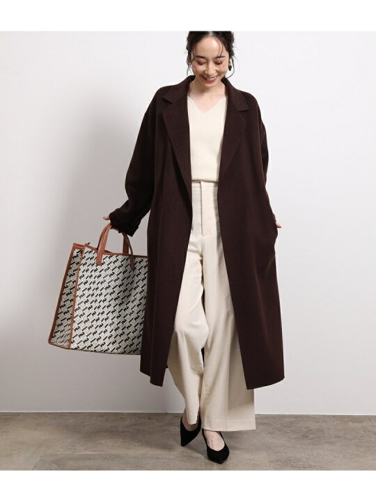 楽天市場】【SALE／50%OFF】カシミヤ混リバー仕立てラップコート ROPE 