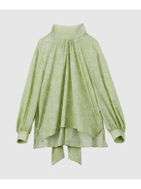 【SALE／50%OFF】ハンドフラワーバックタイブラウス/セットアップ対応 ROPE' ロペ トップス シャツ・ブラウス ホワイト グリーン【RBA_E】【送料無料】[Rakuten Fashion]
