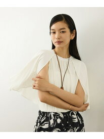 ケープスリーブリンキングブラウス/UVカット・接触冷感・通気性・吸水速乾・イージーケア ROPE' ロペ トップス カットソー・Tシャツ ホワイト ブラック グレー【送料無料】[Rakuten Fashion]