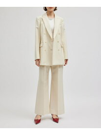 【SALE／60%OFF】ウールモヘヤセミフレアパンツ/セットアップ対応 ROPE' ロペ パンツ その他のパンツ グレー ホワイト【RBA_E】【送料無料】[Rakuten Fashion]