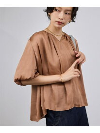 【SALE／50%OFF】楊柳スキッパーブラウス/イージーケア ROPE' ロペ トップス シャツ・ブラウス ブラック ブラウン【RBA_E】【送料無料】[Rakuten Fashion]