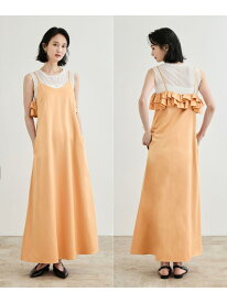 【SALE／80%OFF】【洗える】シャイニーサテンキャミワンピース ROPE' ロペ ワンピース・ドレス ドレス オレンジ ホワイト【RBA_E】【送料無料】[Rakuten Fashion]