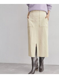 【高評価】スエードポケット付きスカート ROPE' ロペ スカート その他のスカート ホワイト ブラウン ベージュ ピンク【送料無料】[Rakuten Fashion]