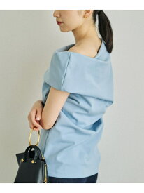 【SALE／50%OFF】アシメスウェットトップス ROPE' ロペ トップス カットソー・Tシャツ ブラック ブルー【RBA_E】【送料無料】[Rakuten Fashion]