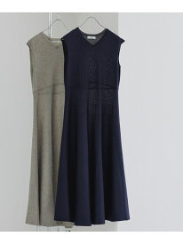 【SALE／50%OFF】LEVITA ニットワンピース/接触冷感・イージーケア ROPE' ロペ ワンピース・ドレス ワンピース ネイビー ベージュ【RBA_E】【送料無料】[Rakuten Fashion]