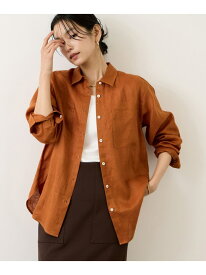 【SALE／50%OFF】ウォッシュリネンベーシックシャツ/イージーケア ROPE' ロペ トップス シャツ・ブラウス ブラウン ブルー カーキグリーン ベージュ【RBA_E】【送料無料】[Rakuten Fashion]