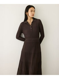 【SALE／50%OFF】パールボタンポロニットワンピース/イージーケア ROPE' ロペ ワンピース・ドレス ドレス ネイビー【RBA_E】【送料無料】[Rakuten Fashion]