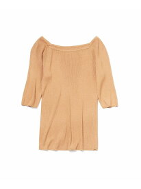 【SALE／50%OFF】【洗える】シルク100% 5分袖リブトップス/スキンニット ROPE' ロペ トップス カットソー・Tシャツ ブラック ホワイト ブラウン ネイビー パープル【RBA_E】【送料無料】[Rakuten Fashion]
