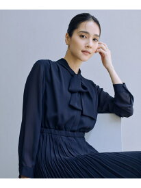 ジョーゼットシフォンプリーツワンピース・25AW ROPE' ロペ ワンピース・ドレス ワンピース ベージュ ネイビー【送料無料】[Rakuten Fashion]