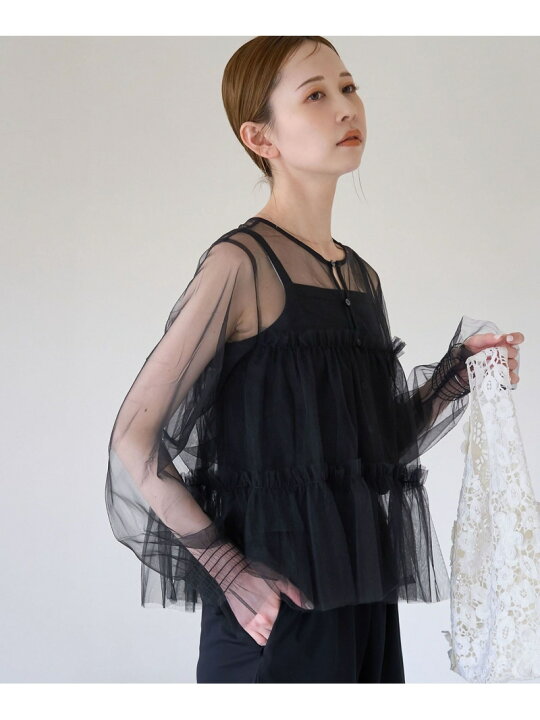 楽天市場】【SALE／60%OFF】チュールフリルカーディガン ROPE