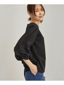 【SALE／40%OFF】袖ディティールポンチトップス ROPE' PICNIC ロペピクニック トップス カットソー・Tシャツ ブラック ベージュ レッド【RBA_E】[Rakuten Fashion]