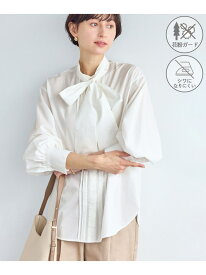 ボウタイリボンシャツ/花粉ガード・防シワ ROPE' PICNIC ロペピクニック トップス シャツ・ブラウス ブルー ホワイト パープル【送料無料】[Rakuten Fashion]