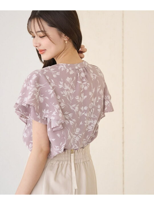 楽天市場】【SALE／50%OFF】花柄ラッフルブラウス/リンクコーデ ROPE 