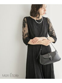 【Mon E'toile/モンエトワール】結婚式にも/レースタックDRESS ROPE' PICNIC ロペピクニック ワンピース・ドレス ドレス ブラック グリーン ピンク【送料無料】[Rakuten Fashion]