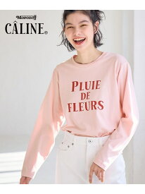 CALINE*ROPE' PICNIC/メッセージロゴアソートロンT ROPE' PICNIC ロペピクニック トップス カットソー・Tシャツ ピンク ホワイト ネイビー[Rakuten Fashion]