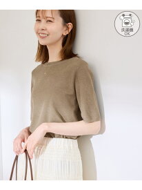 【SALE／24%OFF】【洗濯機OK】LEVITAハーフスリーブニットプルオーバー ROPE' PICNIC ロペピクニック トップス ニット ベージュ【RBA_E】[Rakuten Fashion]