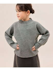 【KIDS/キッズ】もちもちリブ切り替えニットプルオーバー/イージーケア・リンクコーデ ROPE' PICNIC KIDS ロペピクニック トップス ニット ホワイト グレー ブルー レッド[Rakuten Fashion]