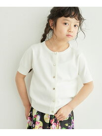 【SALE／42%OFF】【KIDS】半袖ベーシックカーディガン ROPE' PICNIC ロペピクニック トップス カーディガン ホワイト ネイビー パープル【RBA_E】[Rakuten Fashion]