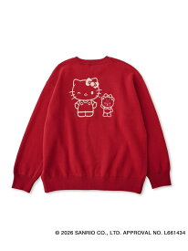 【ROPE' PICNIC*ハローキティ】ジャガードニットプルオーバー ROPE' PICNIC ロペピクニック トップス ニット グレー ブラウン ベージュ【送料無料】[Rakuten Fashion]