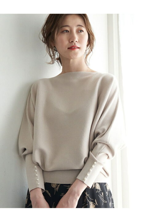 楽天市場 Sale 24 Off 静電気防止 新色追加 マシュマロニット袖パールドルマントップス Rope Picnic ロペピクニック ニット ニットその他 ベージュ ブラック グリーン ブルー ピンク Rba E Rakuten Fashion Rope Picnic ロペピクニック