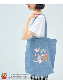 【SALE／30%OFF】【TOM and JERRY】ヴィンテージプリントトートバッグ ROPE' PICNIC PASSAGE ロペピクニック バッグ トートバッグ ブラック ブルー【RBA_E】[Rakuten Fashion]