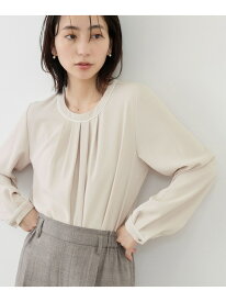 【WEB限定サイズ】配色アソートフロントタックブラウス ROPE' PICNIC ロペピクニック トップス シャツ・ブラウス ホワイト ベージュ グレー【送料無料】[Rakuten Fashion]