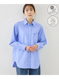 【WEB限定カラー】オーセンティックシャツ/UVカット・防シワ ROPE' PICNIC ロペピクニック トップス シャツ・ブラウス ホワイト ブルー ネイビー ピンク【送料無料】[Rakuten Fashion]