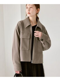 【SALE／40%OFF】ジャージーメルトンシリーズ ポケット付きジップブルゾン/リンクコーデ ROPE' PICNIC ロペピクニック ジャケット・アウター ブルゾン・ジャンパー ブラウン グレー ベージュ【RBA_E】【送料無料】[Rakuten Fashion]
