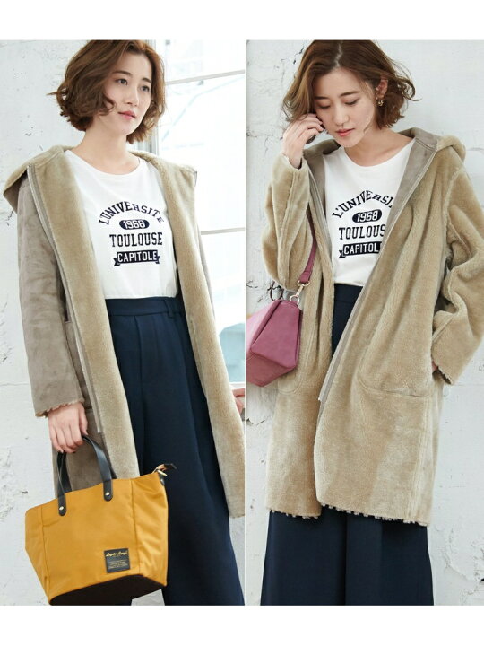 楽天市場】【SALE／50%OFF】リバーシブルフーデットコート ROPE 
