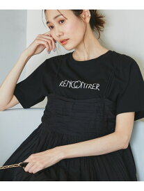 RENU/ロゴ&フォトTシャツ/リンクコーデ ROPE' PICNIC ロペピクニック トップス カットソー・Tシャツ ブラック ホワイト[Rakuten Fashion]