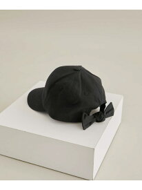 【KIDS】リサイクルコットンバックリボンキャップ/リンクコーデ ROPE' PICNIC KIDS ロペピクニック 帽子 キャップ ブラック ホワイト ピンク[Rakuten Fashion]