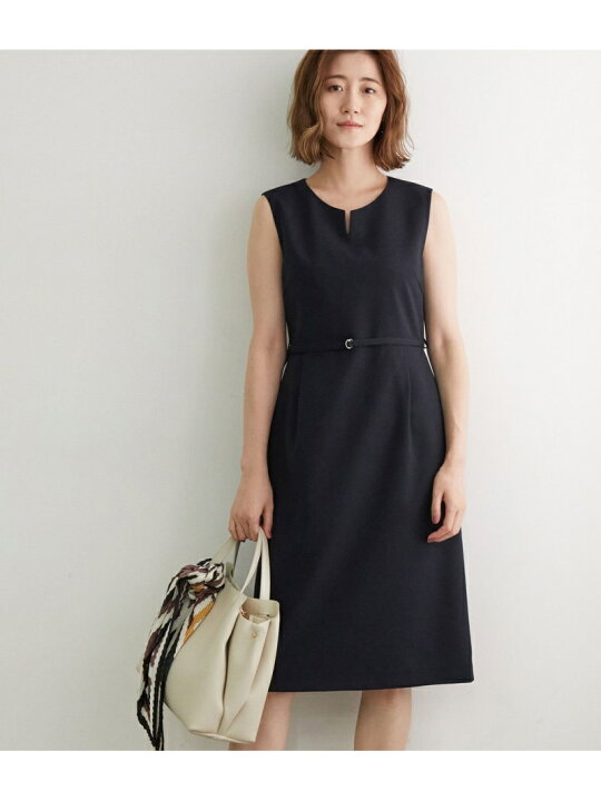 楽天市場 Sale 42 Off セットアップ対応 麻調キーネックノースリーブワンピース Rope Picnic ロペピクニック ワンピース ドレス その他のワンピース ドレス ネイビー ベージュ Rba E 送料無料 Rakuten Fashion Rope Picnic ロペピクニック