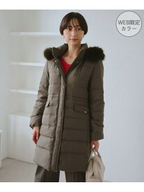 【SALE／30%OFF】【GREEN DOWN/グリーンダウン】ファー付きダウンロングコート/一部WEB限定カラー ROPE' PICNIC ロペピクニック ジャケット・アウター ダウンジャケット・ダウンベスト グリーン ブラック ホワイト【RBA_E】【送料無料】[Rakuten Fashion]