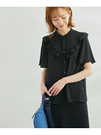 【SALE／14%OFF】ドット/無地フリルブラウス ROPE' PICNIC ロペピクニック トップス シャツ・ブラウス ブラック ホワイト ベージュ【RBA_E】[Rakuten Fashion]