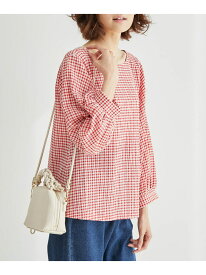 【SALE／40%OFF】ギンガムチェックプルオーバー ROPE' PICNIC ロペピクニック トップス シャツ・ブラウス ブラック ベージュ グリーン レッド【RBA_E】[Rakuten Fashion]