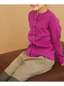 【SALE／33%OFF】【KIDS】マシュマロニットパールカーディガン ROPE' PICNIC KIDS ロペピクニック トップス カーディガン ブラック パープル ピンク【RBA_E】[Rakuten Fashion]