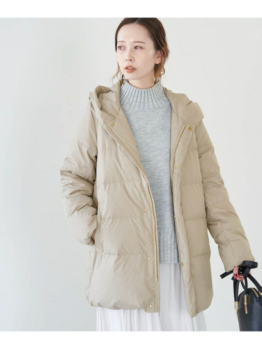 楽天市場】ショールフードミドルダウンコート ROPE