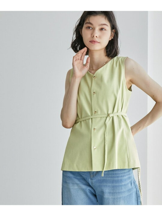 楽天市場】【SALE／80%OFF】ウエストベルトノースリーブブラウス/2WAY 