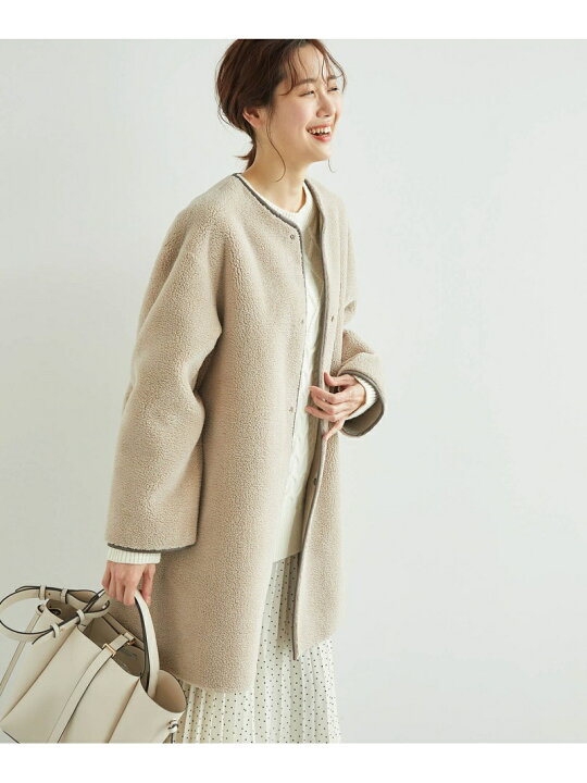 楽天市場】【SALE／50%OFF】フェイクレザーパイピングボアコート ROPE 