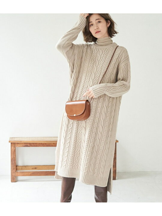 楽天市場 Sale 18 Off ケーブル柄入りロングワンピース Rope Picnic ロペピクニック ワンピース ワンピースその他 ベージュ ブラウン グリーン Rba E 送料無料 Rakuten Fashion Rope Picnic ロペピクニック