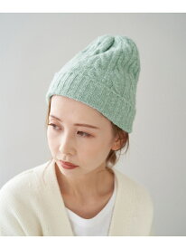 【SALE／30%OFF】リサイクルミックスヤーンケーブル編みニットキャップ ROPE' PICNIC PASSAGE ロペピクニック 帽子 ニット帽・ビーニー グレー ホワイト グリーン【RBA_E】[Rakuten Fashion]