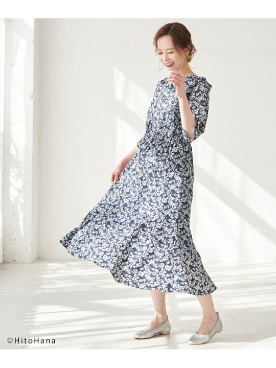 楽天市場 Sale 50 Off Hitohana Rope Picnic 花柄ワンピース Rope Picnic ロペピクニック ワンピース ワンピースその他 ネイビー ピンク Rba E Rakuten Fashion Rope Picnic ロペピクニック