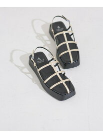 スキニーストラッププラットフォームサンダル ROPE' PICNIC PASSAGE ロペピクニック シューズ・靴 サンダル ブラック ホワイト ゴールド【送料無料】[Rakuten Fashion]