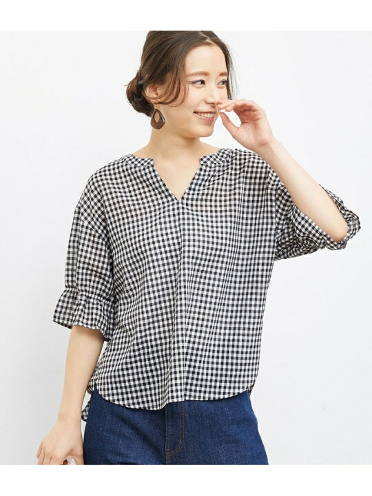 楽天市場】【SALE／49%OFF】フレンチリネン混ブラウス ROPE