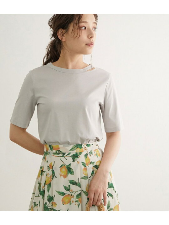 楽天市場 Sale 50 Off スリットネックカットトップス Rope Picnic ロペピクニック カットソー カットソーその他 グレー ベージュ グリーン パープル Rba E Rakuten Fashion Rope Picnic ロペピクニック