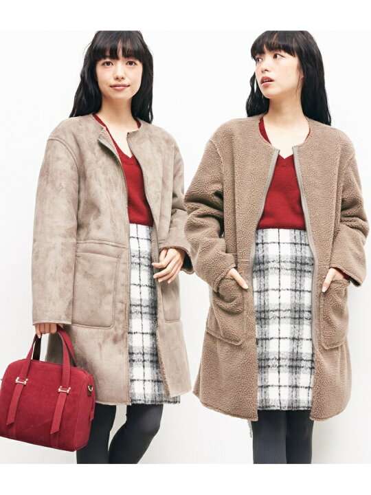 楽天市場】【SALE／50%OFF】リバーシブルフェイクムートンコート ROPE 