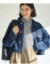 ショート丈デニムジャケット ROPE' PICNIC R ロペピクニック ジャケット・アウター デニムジャケット ネイビー ブルー【送料無料】[Rakuten Fashion]