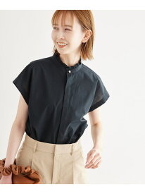 フリルバンドシャツ ROPE' PICNIC ロペピクニック トップス シャツ・ブラウス ブラック ホワイト ブルー ピンク【先行予約】*【送料無料】[Rakuten Fashion]