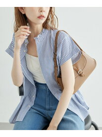 フリルバンドシャツ ROPE' PICNIC ロペピクニック トップス シャツ・ブラウス ブルー ブラック ホワイト ピンク【送料無料】[Rakuten Fashion]